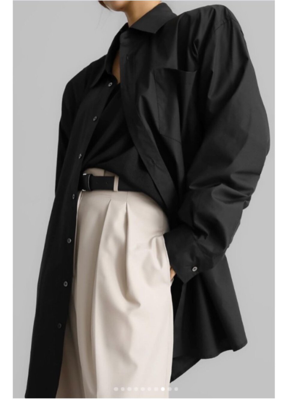 The Frankie Shop *NEW* Panama Shoulder Bad Button Up Dress Shirt